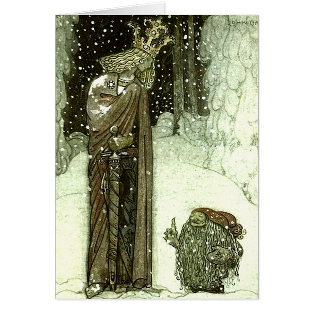 Cartão John Bauer a princesa e o troll (Frente)