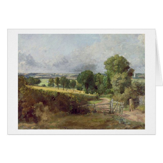 Cartão John Constable | a entrada à pista do Fen (Frente Horizontal)