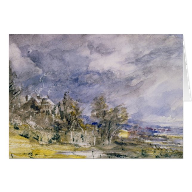 Cartão John Constable | Hampstead Heath perto de Wa (Frente Horizontal)