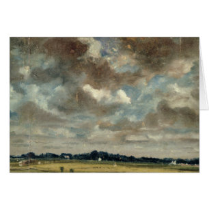 Cartão John Constable Paisagem extensiva com Clo Cinza