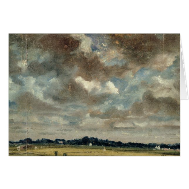 Cartão John Constable | Paisagem extensiva com Clo Cinza (Frente Horizontal)