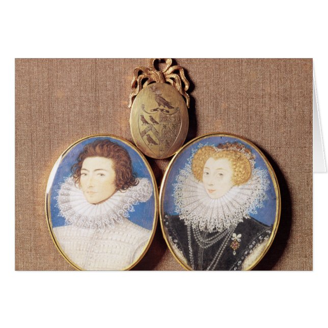 Cartão John Croker e sua esposa Frances (Frente Horizontal)