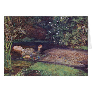 Cartão John Everett Millais Ophelia
