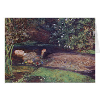 Cartão John Everett Millais Ophelia