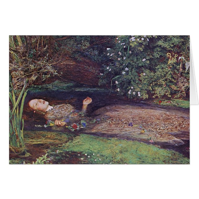 Cartão John Everett Millais Ophelia (Frente Horizontal)