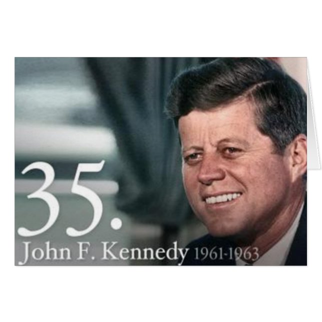 Cartão John F Kennedy (Frente Horizontal)