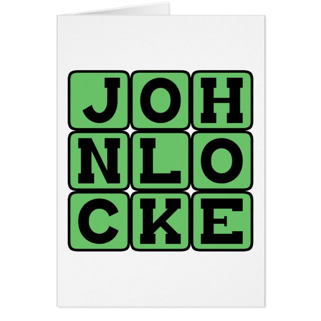 Cartão John Locke, Filósofo Inglês (Frente)