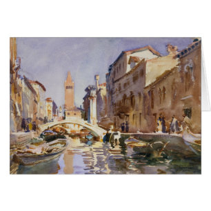 Cartão John Singer Sargent - canal Venetian