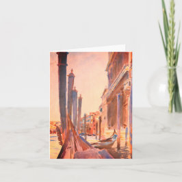 Cartão John Singer Sargent Gondola Moorings Veneice