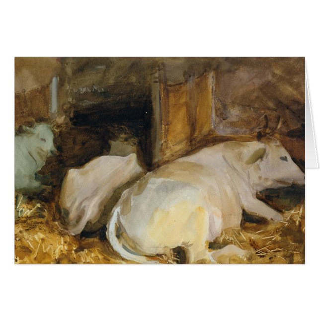 Cartão John Singer Sargent - Três Oxen (Frente Horizontal)