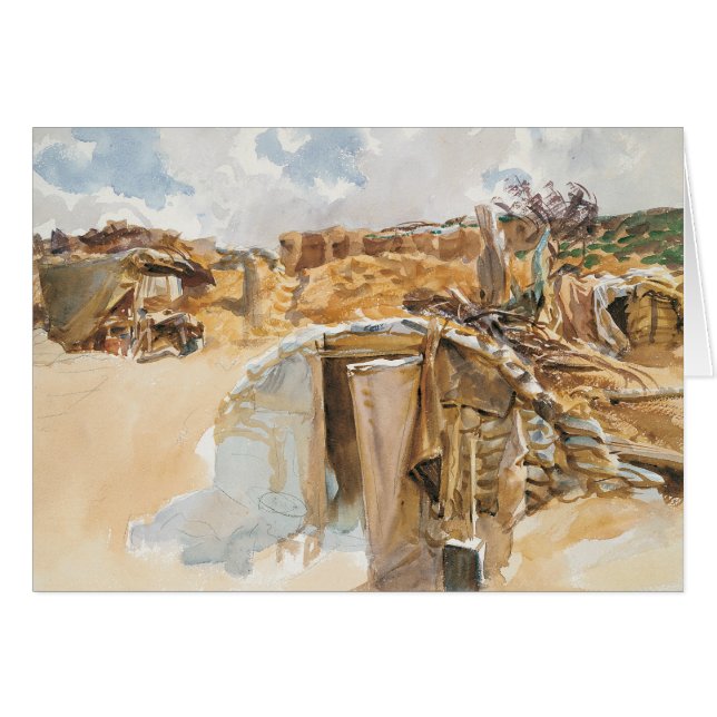 Cartão John Singer Sargent - Trincheira (Frente Horizontal)