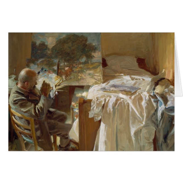Cartão John Singer Sargent - Um Artista em Seu Estúdio (Frente Horizontal)