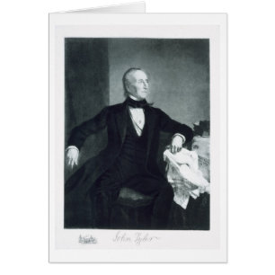 Cartão John Tyler, 10º Presidente dos Estados Unidos da A