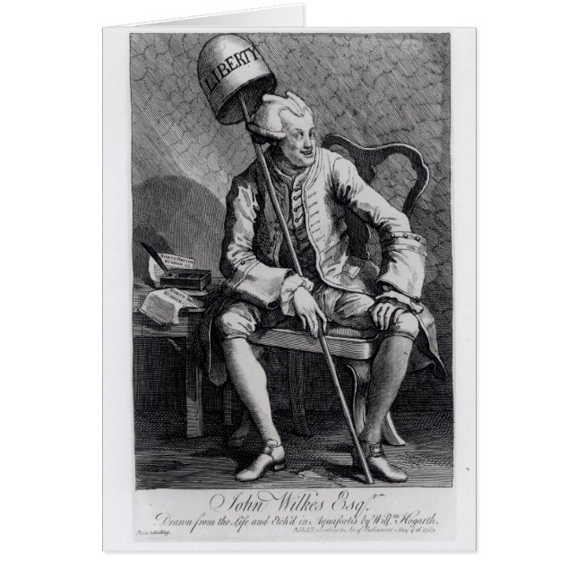 Cartão John Wilkes 1763 (Frente)