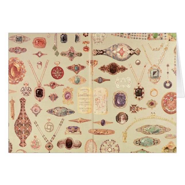 Cartão Jóia de "do catálogo Tiffany", 1890 (Frente Horizontal)