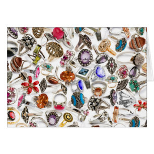 Cartão joias anéis