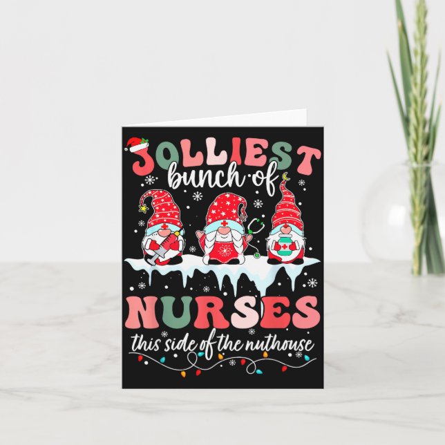 Cartão Jolliest Bunch Of Nurses This Side Of The Nut Hous (Frente)