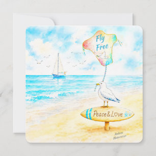 Cartão Jon a Gaivota – Voar Livre em Paz & Amor