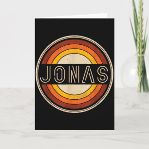 Cartão Jonas Design Vintage Jonas Nome Próprio Primeiro D