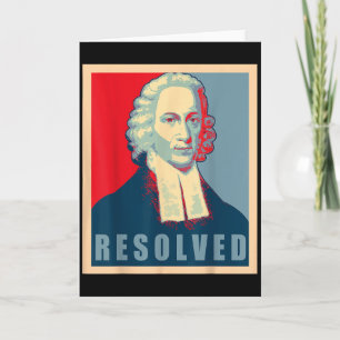 Cartão Jonathan Edwards Resolveu Calvinista Reformado