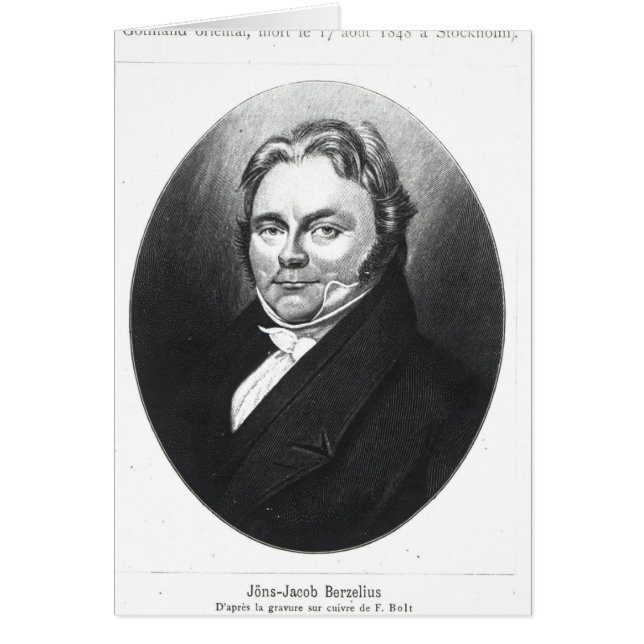 Cartão Jons Jakob Berzelius (Frente)