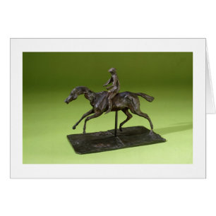Cartão Jóquei em um cavalo (bronze)