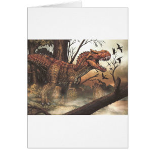 Cartão Jornada Jurássica: Dinossauro em seu Habitat Natur