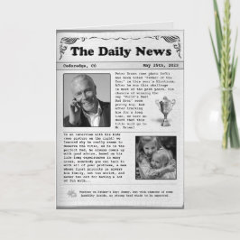 Cartão Jornal de dia de os pais (personalizável)