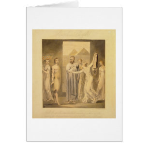 Cartão Joseph e esposa de Potiphar, 1803-05 (caneta &