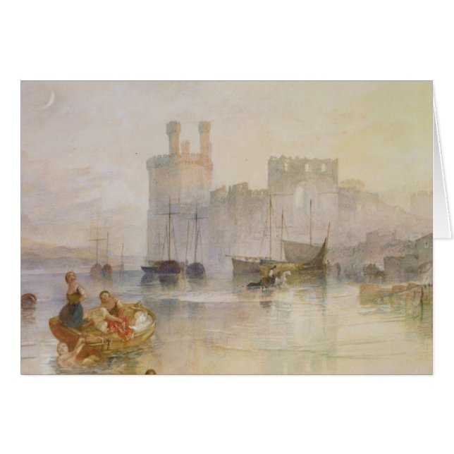 Cartão Joseph Mallord William Turner | Castelo de Caernar (Frente Horizontal)