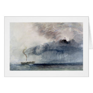 Cartão Joseph Mallord William Turner Navio a vapor num