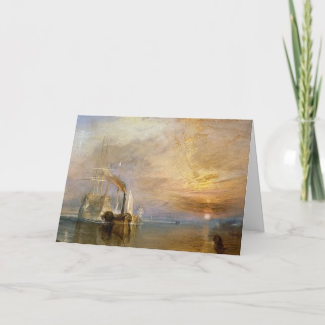 Cartão Joseph Mallord William Turner | "o Teme de combate (Frente)