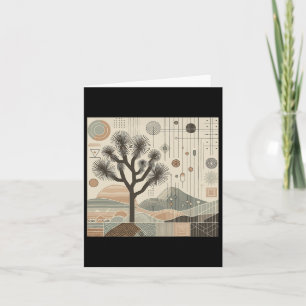 Cartão Joshua Tree National Park Line Art Vintage Hiking