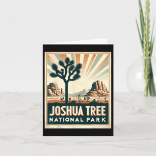 Cartão Joshua Tree National Park Vintage Hiking Camping O