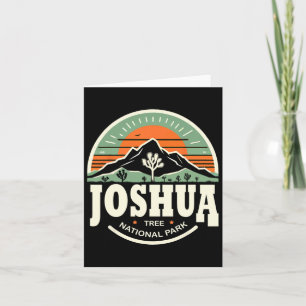 Cartão Joshua Tree Retro Vintage Hiking Camping Californi