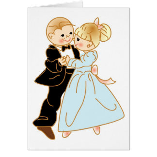 Cartão Jovem Casal Bonito Dançando