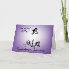 Cartão Jovem Corredor com Cabelo Fluente