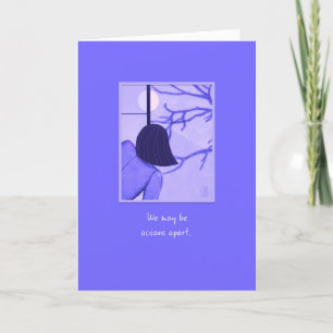 Cartão Jovem mulher em Shoji Screen Oceans à parte