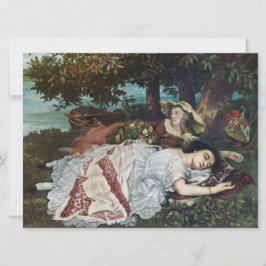 Cartão Jovens damas nas margens do Sena (Verão)