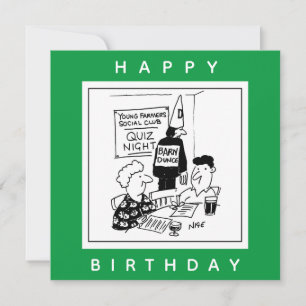 Cartão Jovens fazendeiros têm um desenho animado para a n