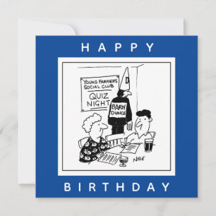 Cartão Jovens fazendeiros têm um desenho animado para a n