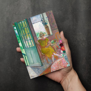 Cartão Jovens mulheres no interior da Flor Henri Lebasq