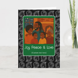 Cartão Joy Peace Love - Add Your Photo