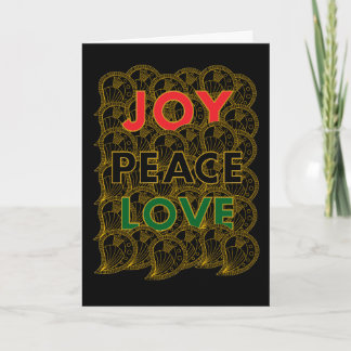 Cartão Joy Peace Love - Custom Colors & Message