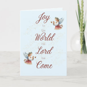 Cartão Joy to the World Angels Christmas Card