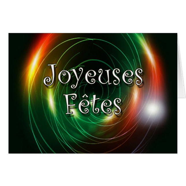 Cartão Joyeuses Fêtes (Frente Horizontal)