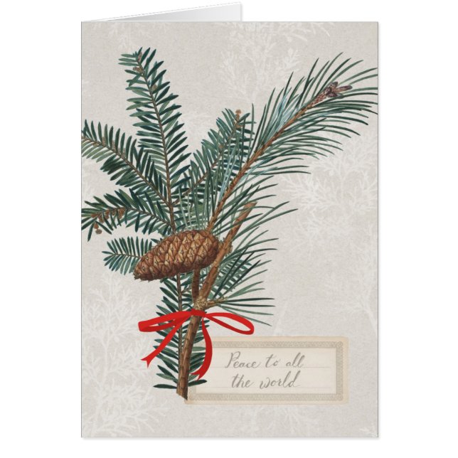 Cartão Joyful Tidings | Paz A Todo O Mundo (Frente)