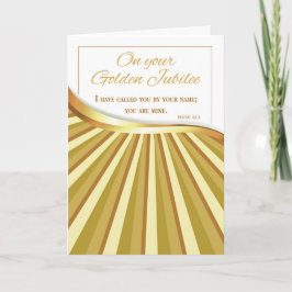 Cartão Jubileu dourado da vida religiosa, 50 anos