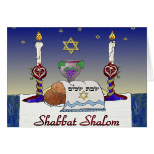 Cartão Judaica Shabbat Shalom Art Impressão
