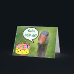 Cartão Judgmental Goose Funny Birthday<br><div class="desc">Cartão de bobo com ganso crítico e bolo de aniversário com muitas velas. Humor clássico de aniversário! Personalize as mensagens e divirta-se. Obrigados para procurar! Foto ©Christine Greenspan</div>